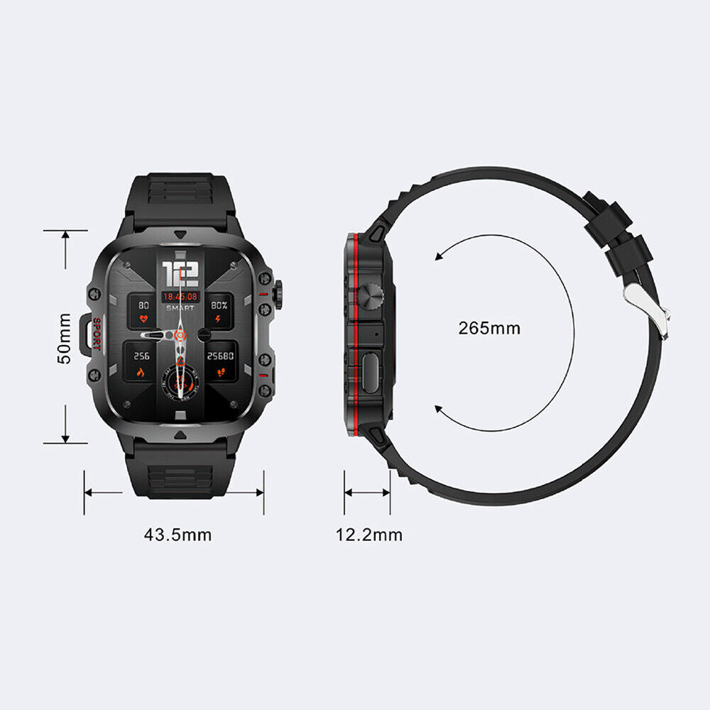 Smart Watch Blood Pressure Heart Rate Sport Fitness Tracker Make Calls Answer