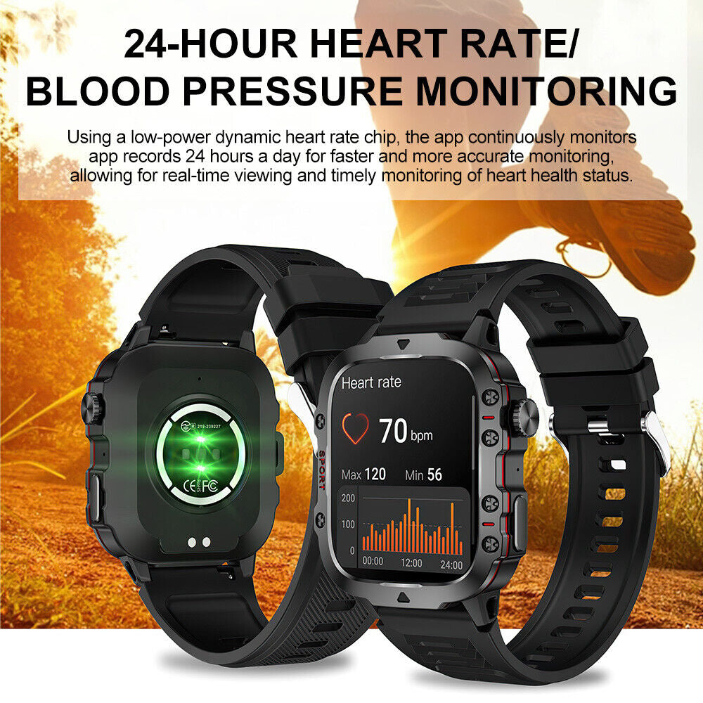 Smart Watch Blood Pressure Heart Rate Sport Fitness Tracker Make Calls Answer