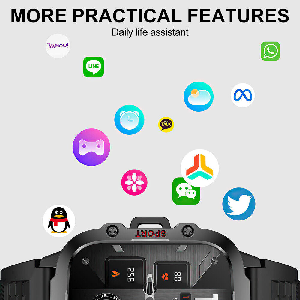 Smart Watch Blood Pressure Heart Rate Sport Fitness Tracker Make Calls Answer