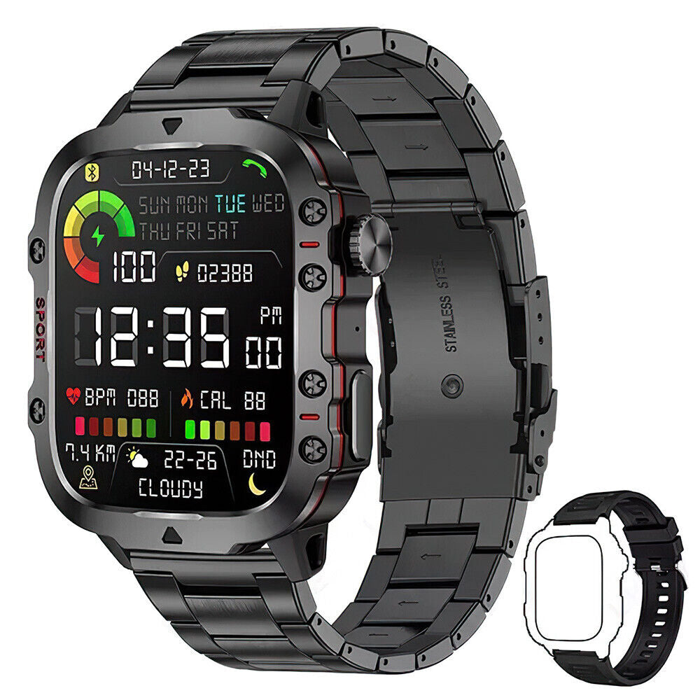 Smart Watch Blood Pressure Heart Rate Sport Fitness Tracker Make Calls Answer