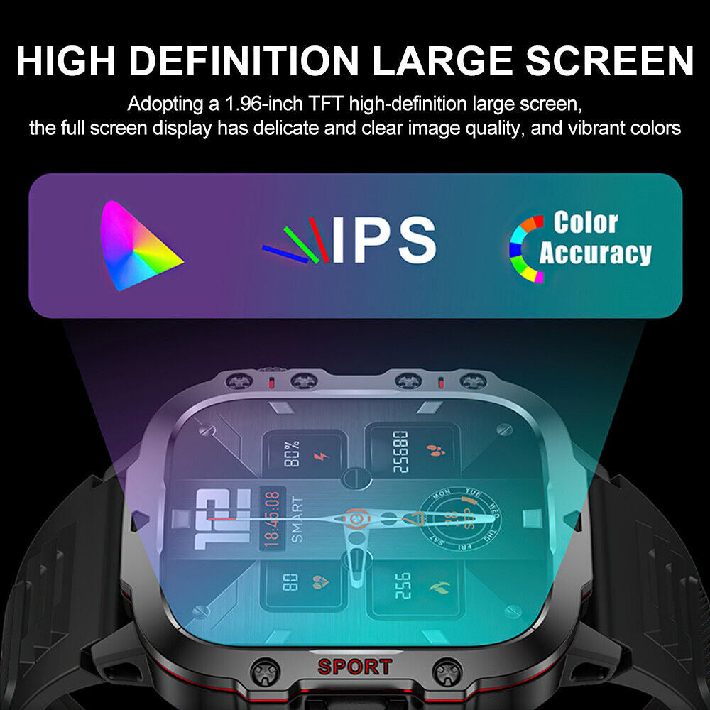Smart Watch Blood Pressure Heart Rate Sport Fitness Tracker Make Calls Answer