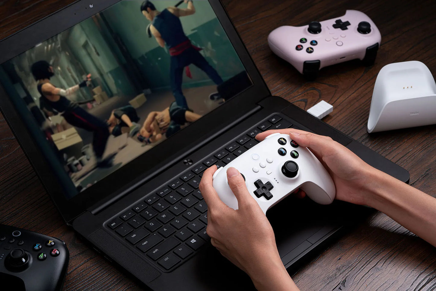 8Bitdo Ultimate Wireless 2.4G Gaming Controller with Charging Dock, Joystick Gamepad for PC, Windows 10, 11, Steam, Android