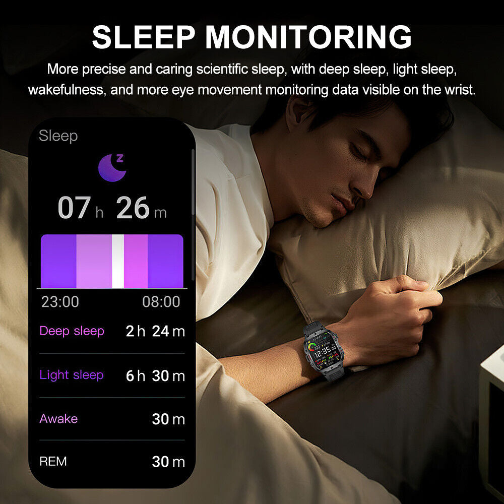 Smart Watch Blood Pressure Heart Rate Sport Fitness Tracker Make Calls Answer