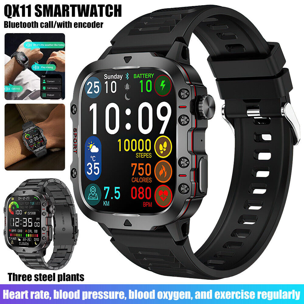 Smart Watch Blood Pressure Heart Rate Sport Fitness Tracker Make Calls Answer